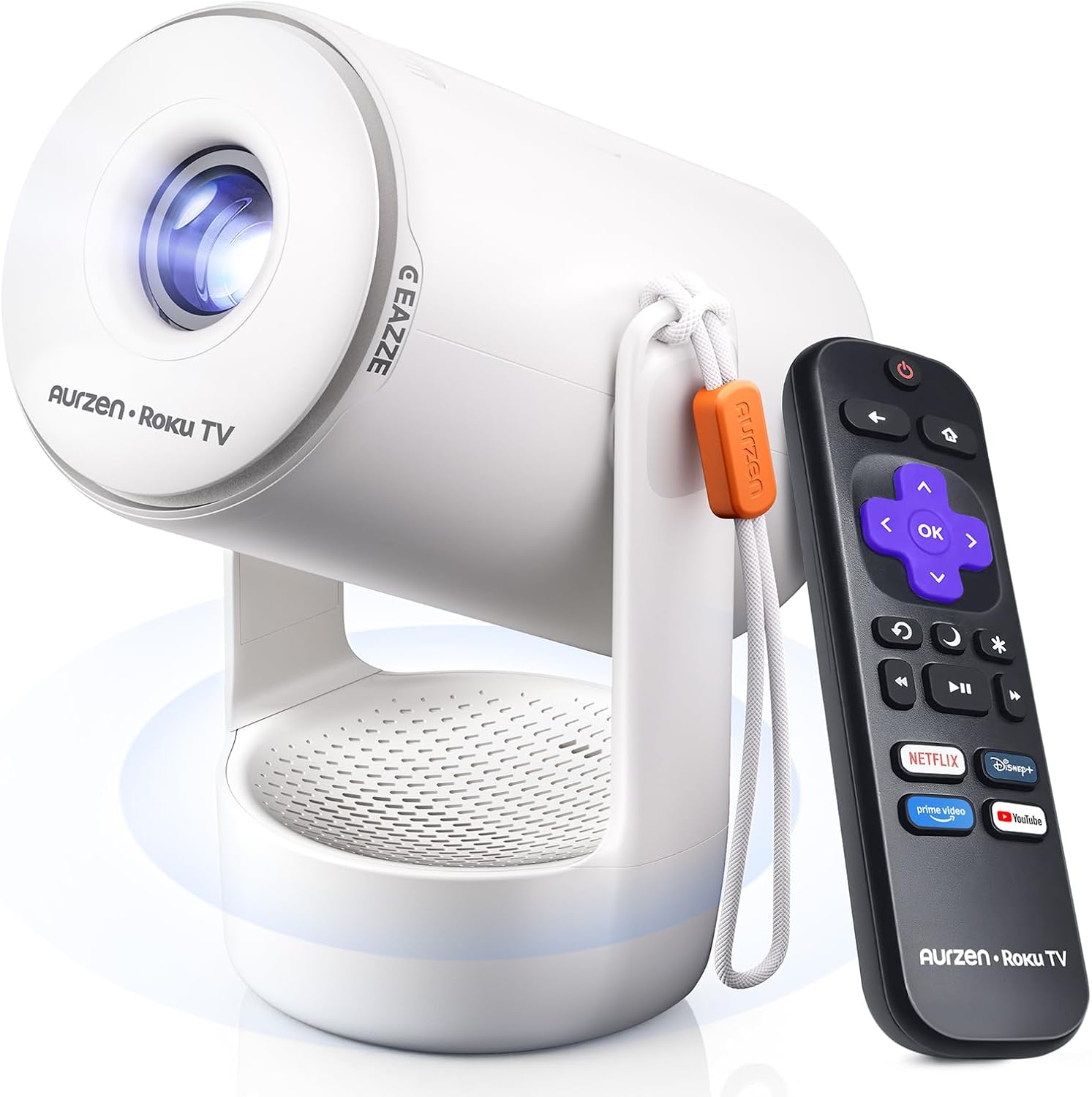Aurzen Roku TV E1R Mini Smart Portable Projector